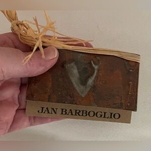 ORIGINAL JAN BARBOGLIO IRON ARM FOLD OVER GIFT TAG